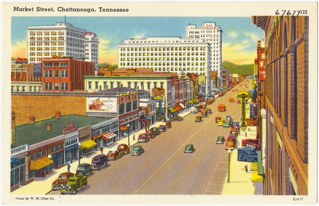 Market Street, Chattanooga, in the 1930s.