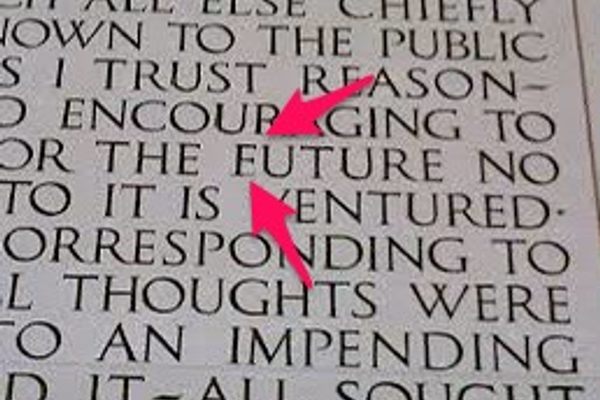 An error in marble.