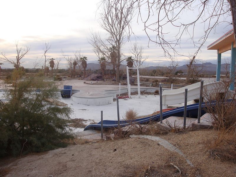 Abandoned water slide