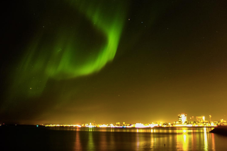 Reykjavik Turned Off Its Street Lights to Watch the Northern Lights