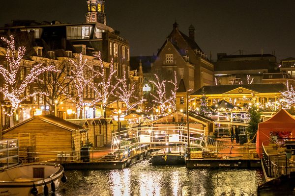 Leiden's Floating Christmas Market.