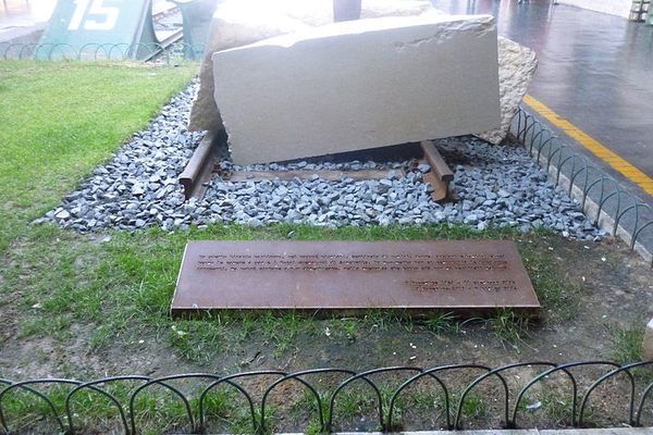 The Jewish deportations memorial at platform 16.