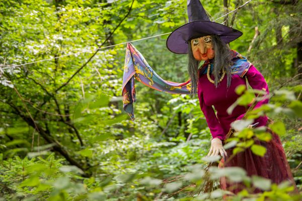 Brilej's original witch Čira Čara, who welcomes visitors and protects The Land of Fairy Tales and Imagination.