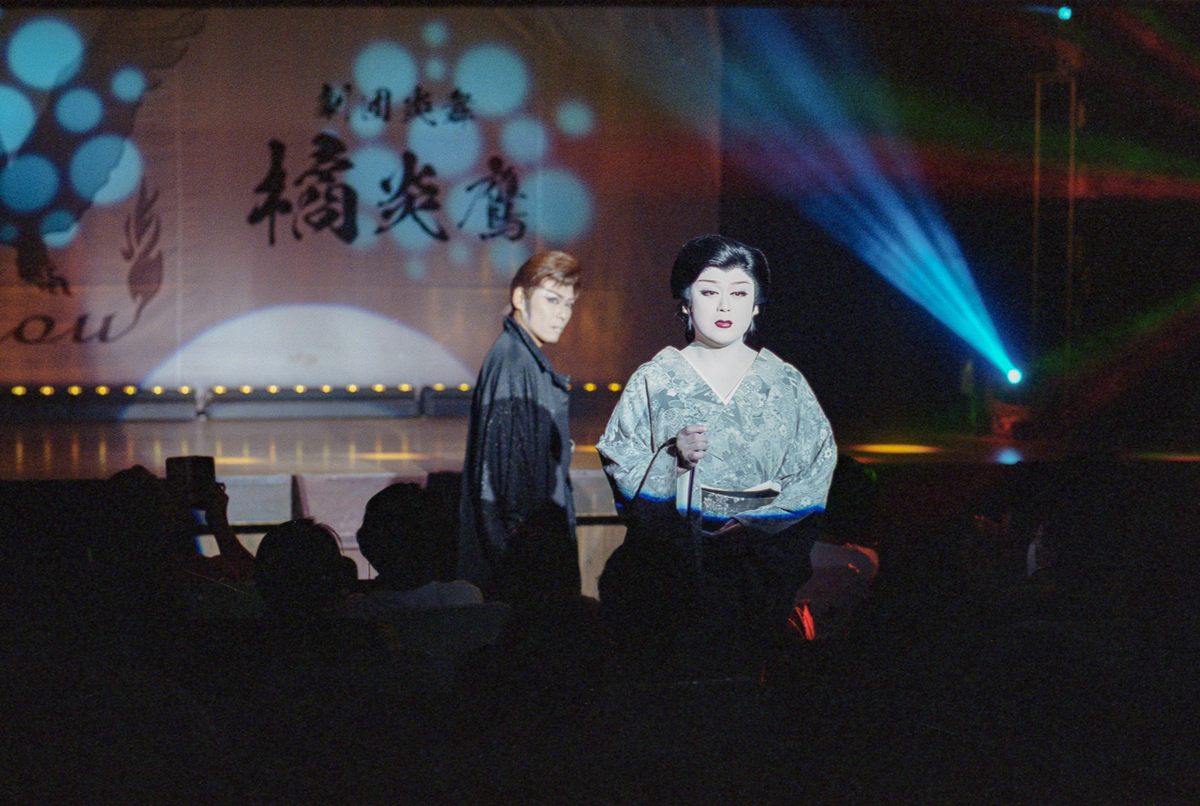 <em>Taishū engeki</em> is usually split into two distinct halves: a play that fuses Edo-period drama in the style of a soap opera, followed by bouts of dancing and music.