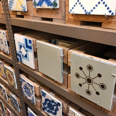 The Bank has also collected more modern designs, like the tiles shown here.