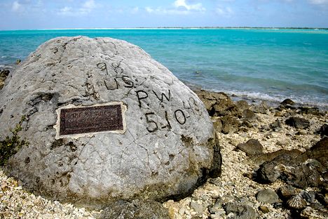 The 98 Rock memorial stone.