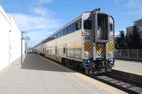 An Amtrak train in California. 