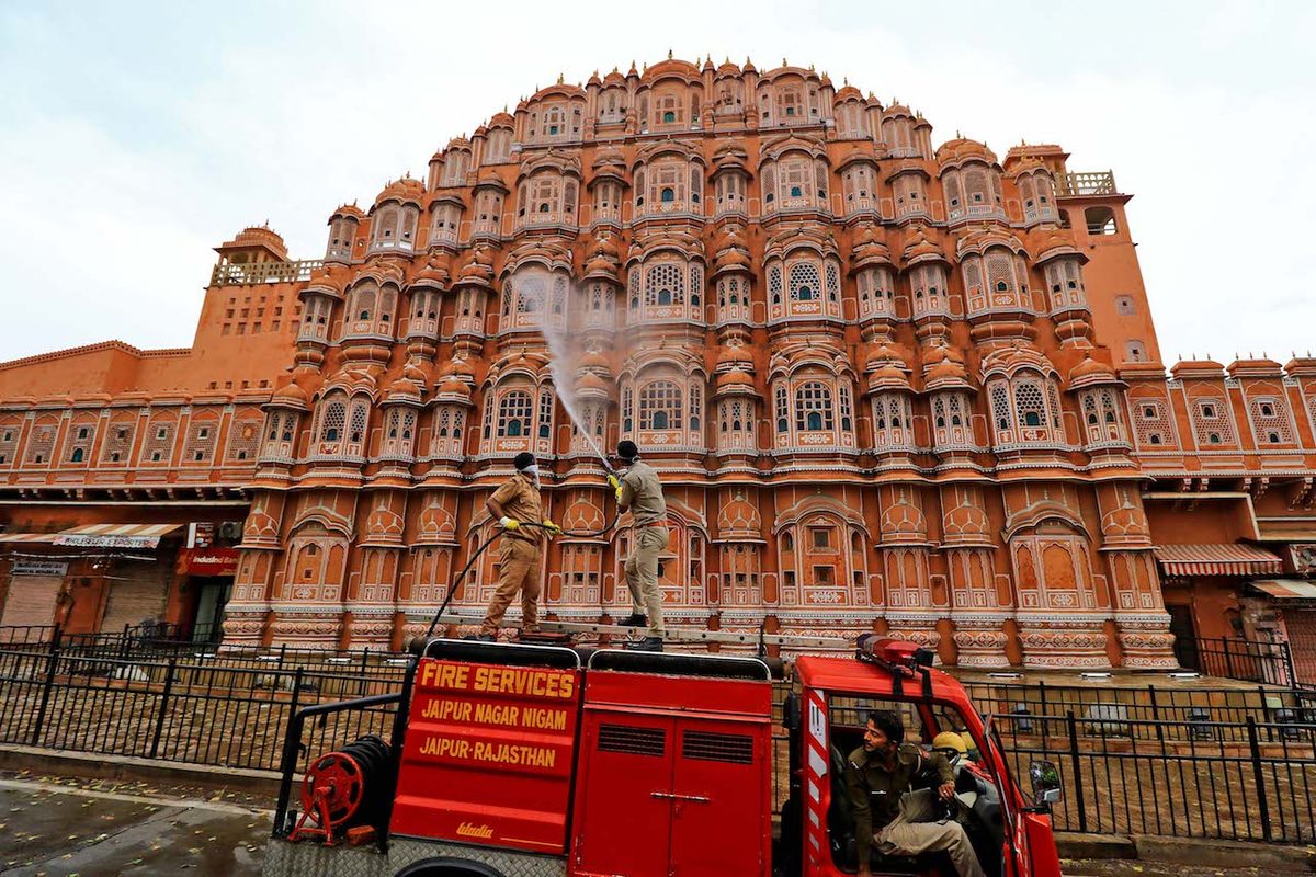 Hawa Mahal, Jaipur, India. March 25, 2020.