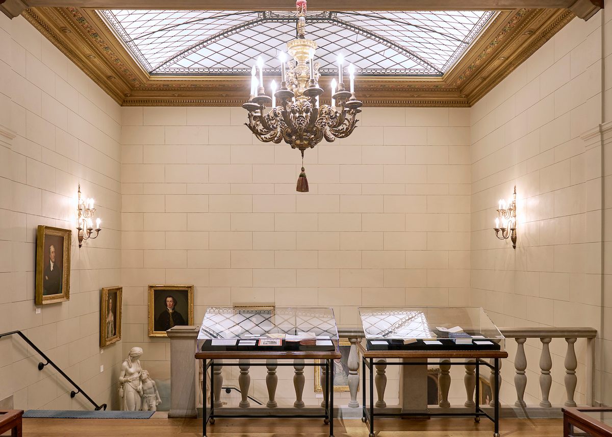 The skylight and exhibition space.