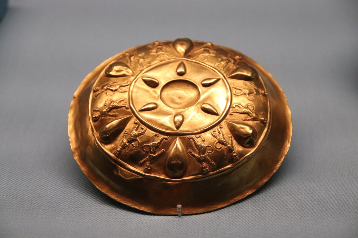 A lustrous gold bowl from Iron Age Tajikistan—part of the museum's impressive gilt collection.