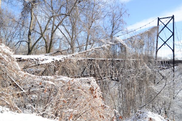 Sidaway Bridge in winter.