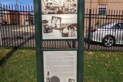 Historical signage covering Lefty Grove's life and times