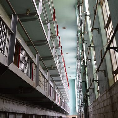Cell blocks at the Wyoming Frontier Prison Museum.