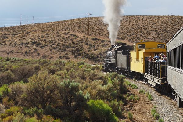 A ride by steam locomotive through the Robinson Canyon.