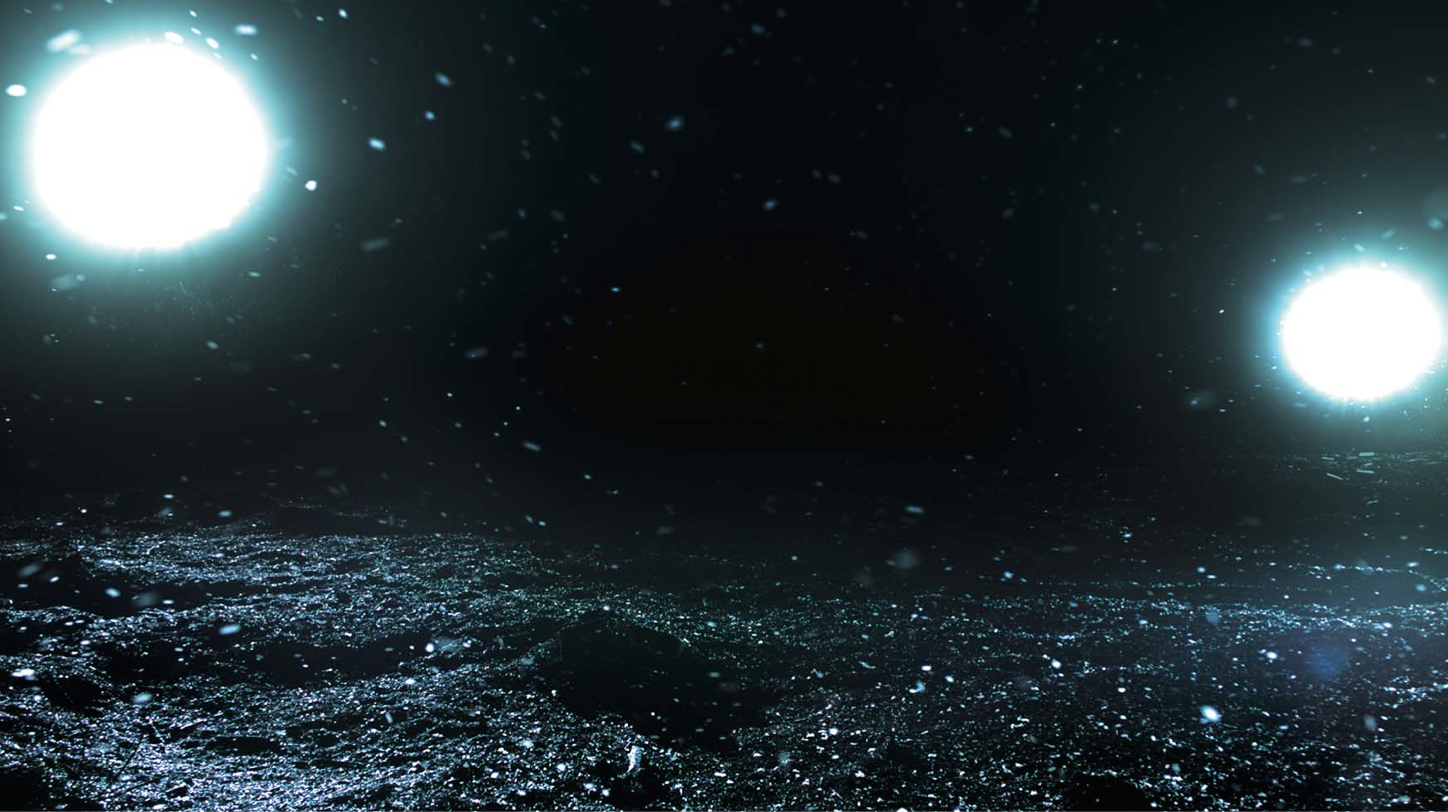A film still from C.H.Z., in which Smets's landscape is darkened further by effects and filters.