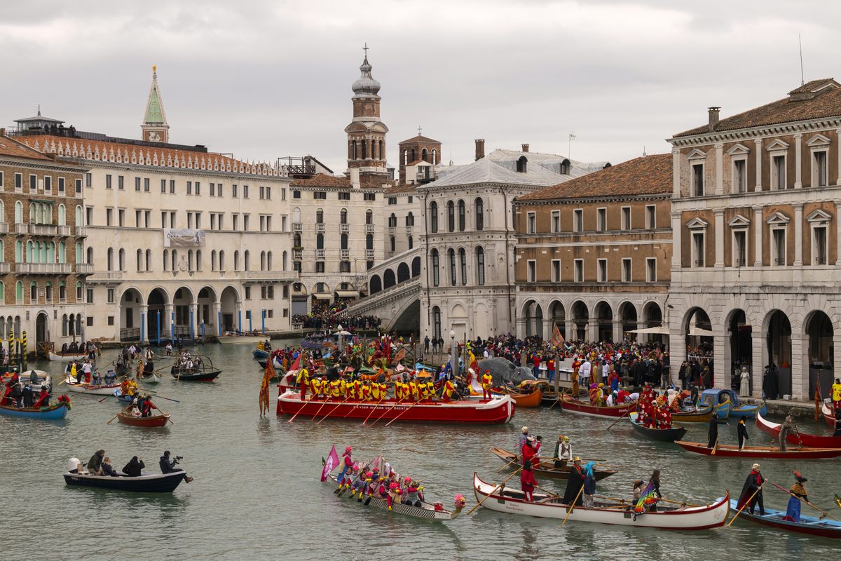 Venice, Italy. 01st May, 2023. Venezia celebrates the victory