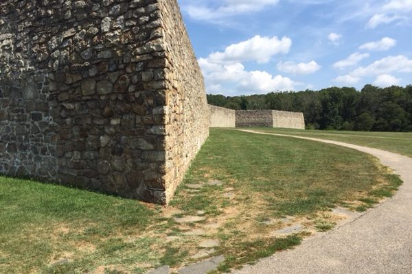 The wall of Fort Frederick