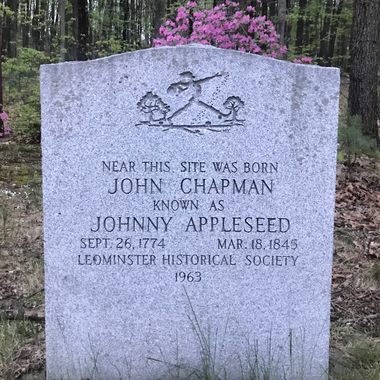 Marker at the birthplace of Johnny Appleseed