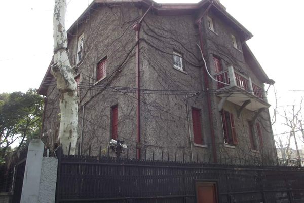 The house from the street.