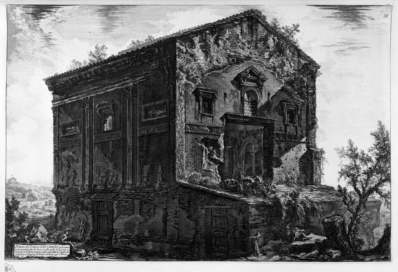 <em>Tomba di Annia Regilla (Piranesi: Tempio delle Camene)</em>, an etching by Giovanni Battista Piranesi.