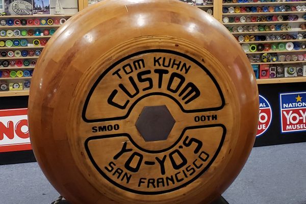 World's largest wooden yo-yo, in all its glory