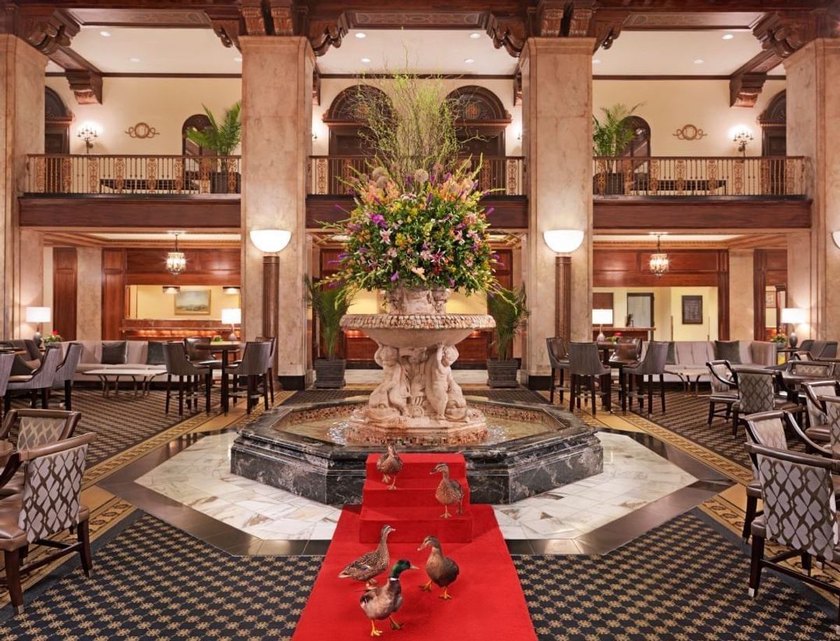 The lobby of the Peabody hotel has hosted the so-called "duck march" since 1933.