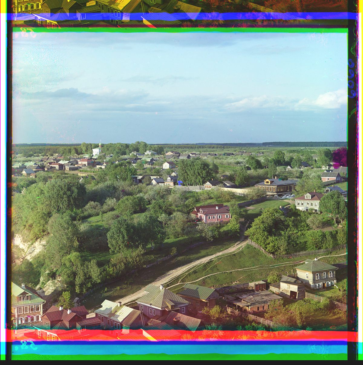 Old road toward Moscow in the city of Rzhev, west of Moscow.