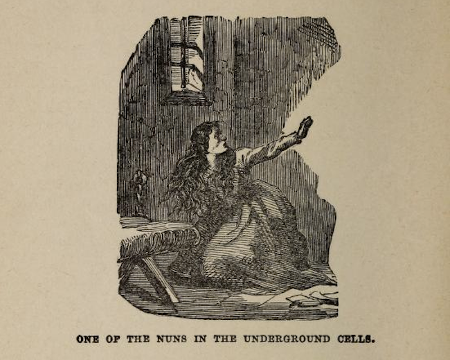 An illustration from <em>The Awful Disclosures of Maria Monk</em>.