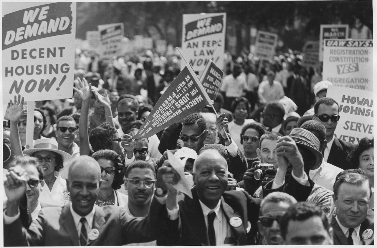 Just a few of the hundreds of thousands who attended the 1963 March on Washington. 