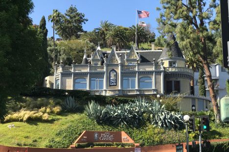 The side exterior of the Magic Castle. 