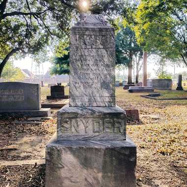 Barbara Snyder’s gravestone. 