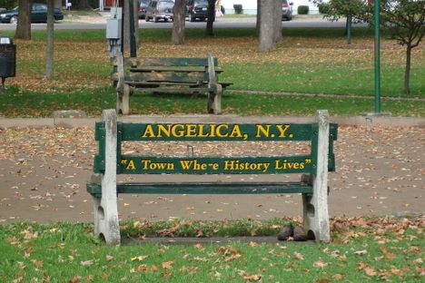 Park Bench in Park Circle, Angelica