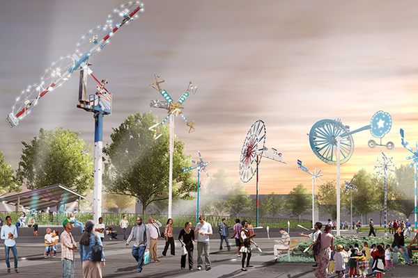 Concept drawing of the upcoming Whirligig Park