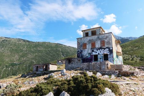The Big Bunker, located on a slope of Albania's Llogara Pass