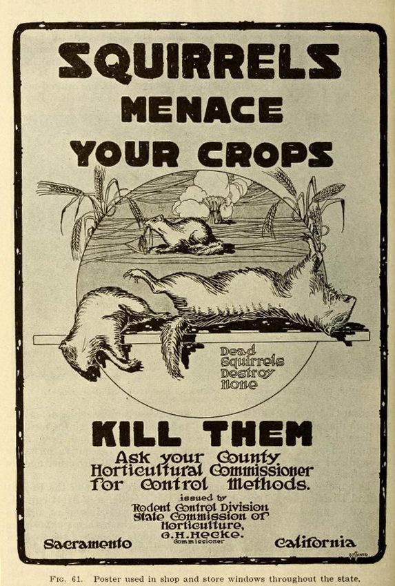 A poster that was used in shop windows across California.