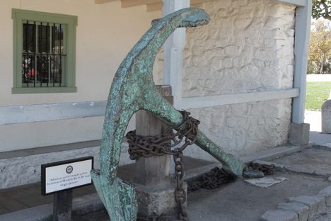 Bronze anchor brought up from the bottom of Monterey Bay in 1944, origin unknown