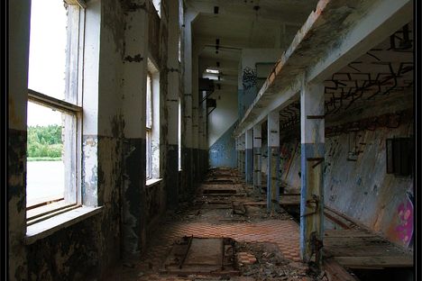 Much of the original paint remains.