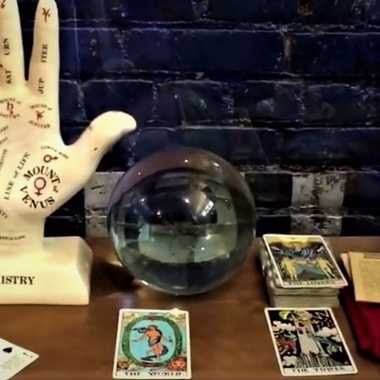 The crystal ball of Sybil Leek, a British witch and astrologer who crossed over into more mainstream culture during the 1960s and 70s.