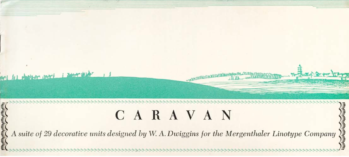 The illustrated cover for a booklet of "Caravan Ornaments."