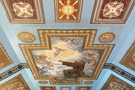 Mural on the ceiling of the church