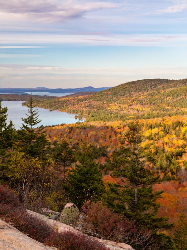 Acadia National Park at peak foliage.