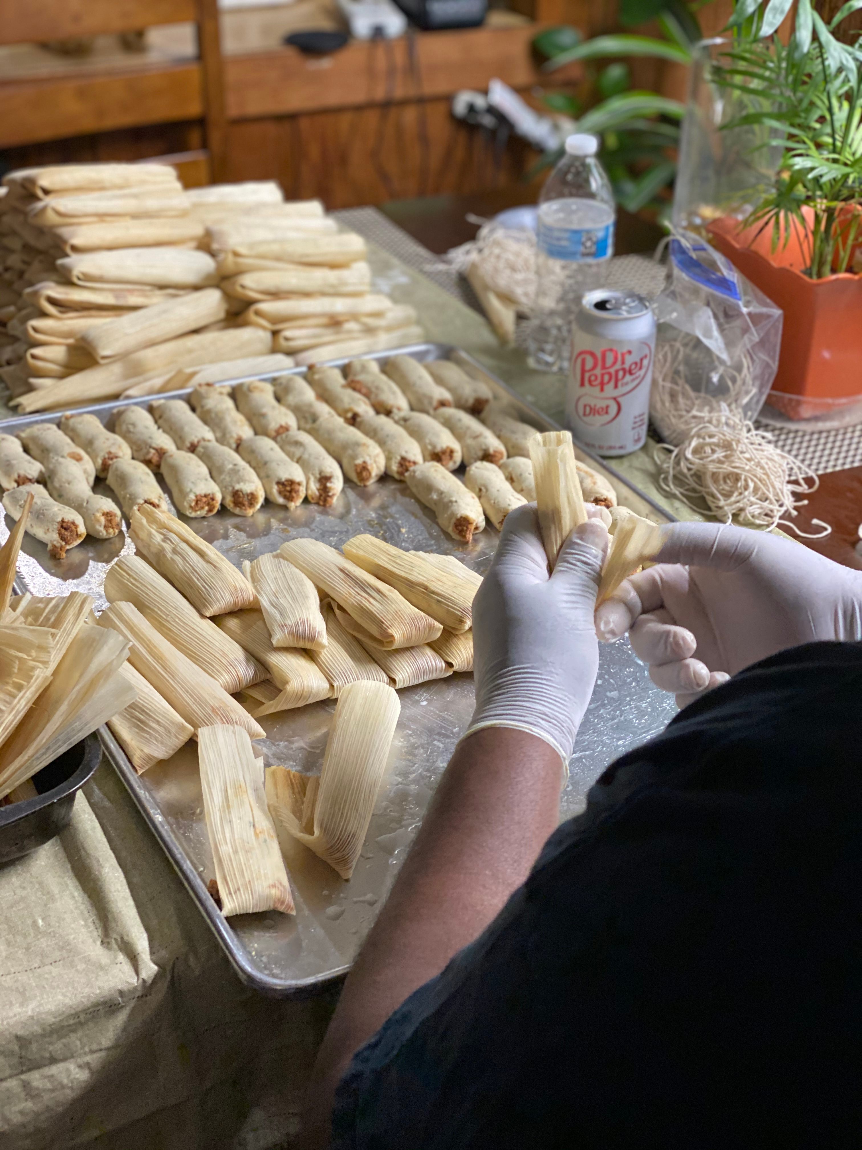 With cooking expertise handed down from his grandmothers, Sledge developed his own secret tamale recipe.