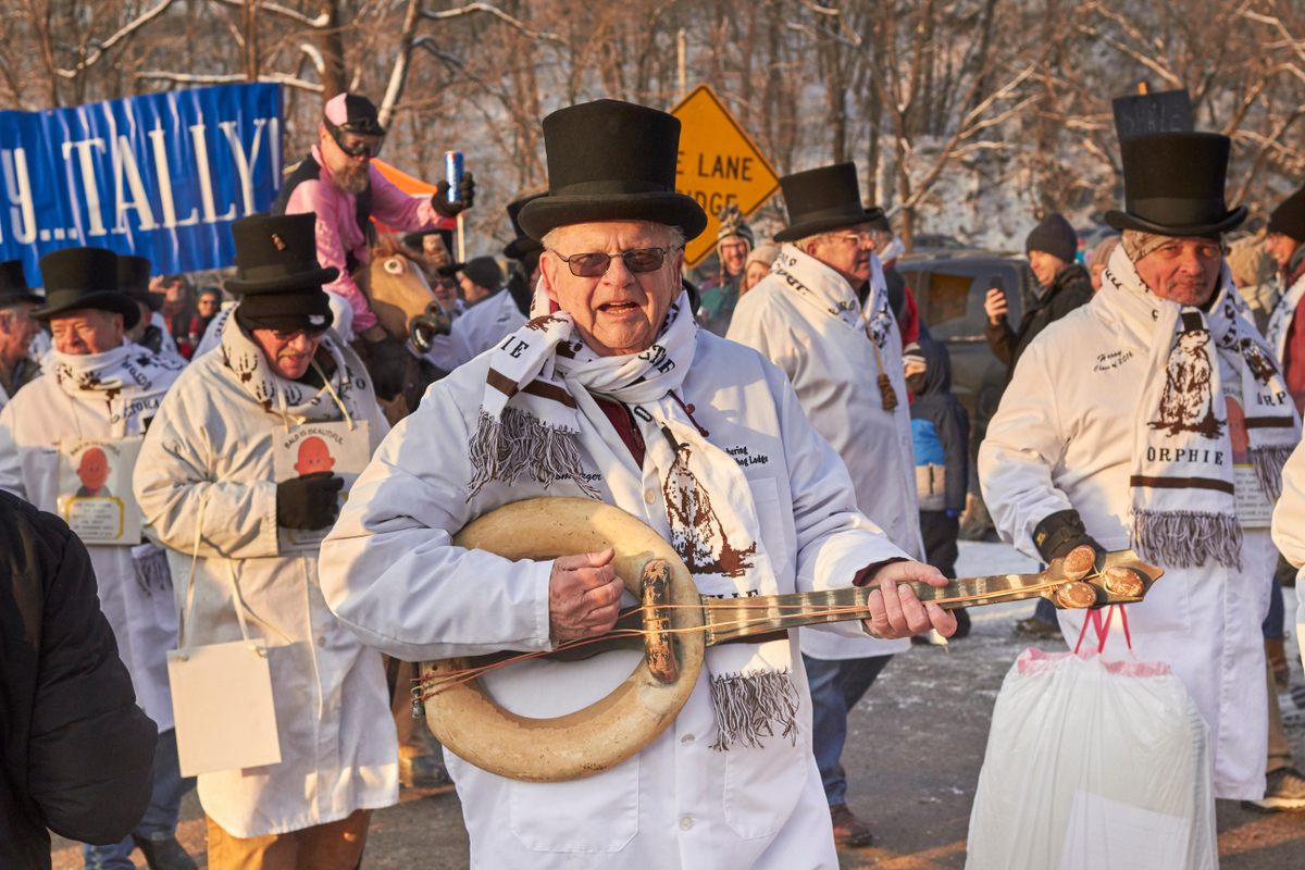 In 2019, supporters of the groundhog Octoraro Orphie paraded through Quarryville, Pennsylvania.
