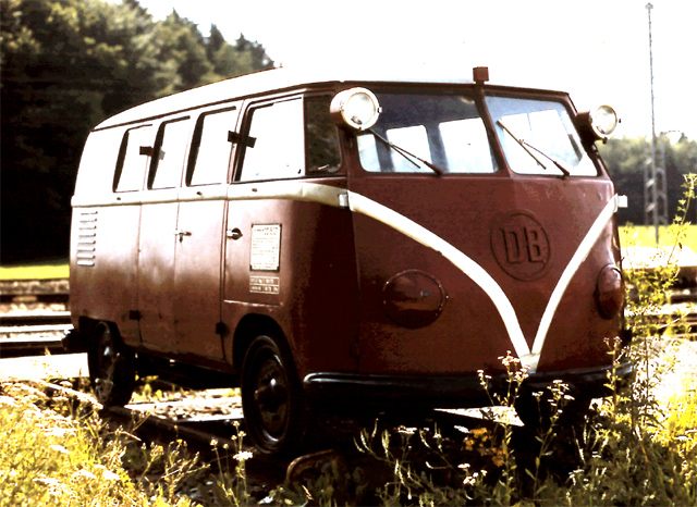 One of the 30 modified VW camper vans ordered by the German National Railway in 1955
