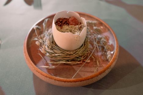 Duck pond egg with shad roe is a regular staple on the menu.