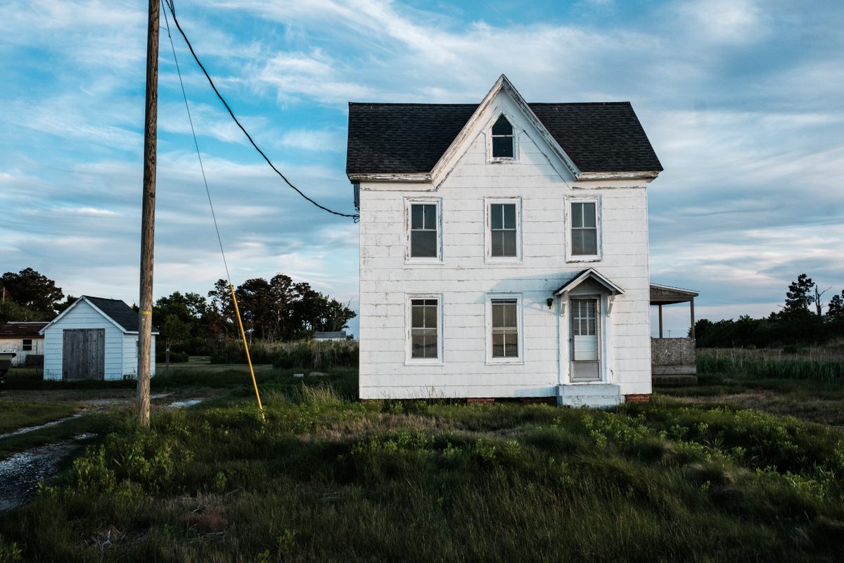 A home on Smith Island, Maryland's last inhabited offshore island.