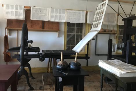 Press with typesetting