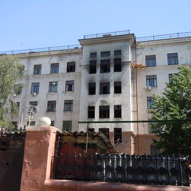 Trade Unions building in Odessa, after the fire.