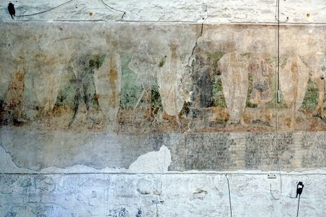 The Dance of Death fresco at Marienkirche. 