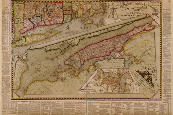 A street planning map from 1821 by John Randel 